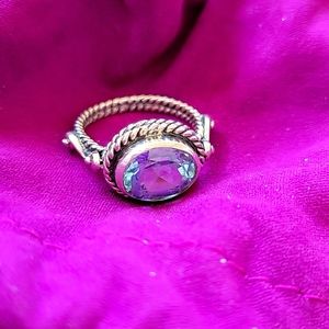 Blue topaz ring